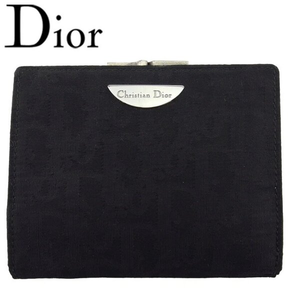 Dior purse wallet trotter canvas x leather Authentic Used
